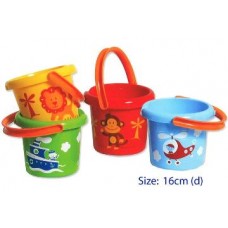 Bucket with Decoration 16cm  - Gowi Toys